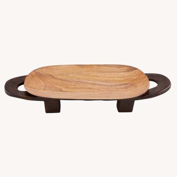 Two Tone Mango Wood Tray - Picture 2 of 5